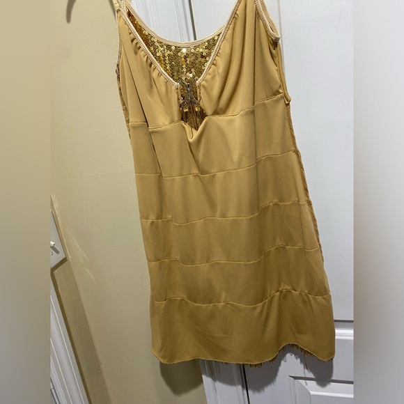 Gold Halloween dress necklace,cigarette holder,Sequin Headband w/Ostrich Feather - Picture 12 of 12